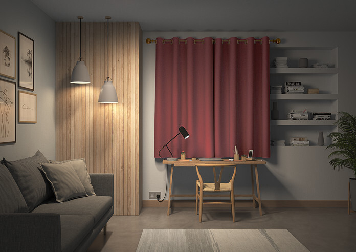 Faux Suede, Maroon - Made to Measure Curtains - Image 7